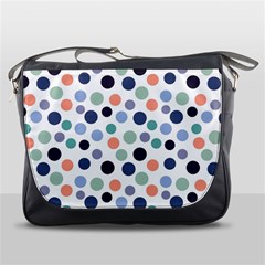 Dotted Pattern Background Blue Messenger Bags by Modern2018