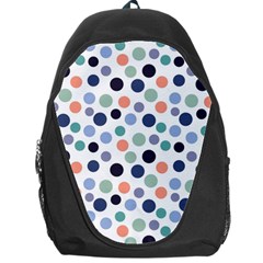 Dotted Pattern Background Blue Backpack Bag by Modern2018