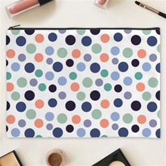 Dotted Pattern Background Blue Cosmetic Bag (xxxl)  by Modern2018