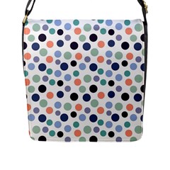 Dotted Pattern Background Blue Flap Messenger Bag (l)  by Modern2018