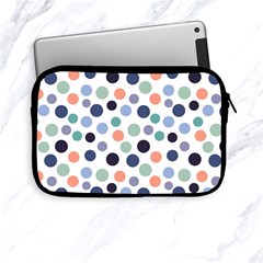 Dotted Pattern Background Blue Apple Ipad Mini Zipper Cases by Modern2018