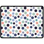 Dotted Pattern Background Blue Double Sided Fleece Blanket (Large)  80 x60  Blanket Front