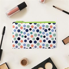 Dotted Pattern Background Blue Cosmetic Bag (xs) by Modern2018