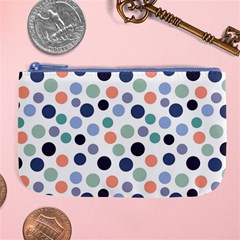 Dotted Pattern Background Blue Large Coin Purse by Modern2018