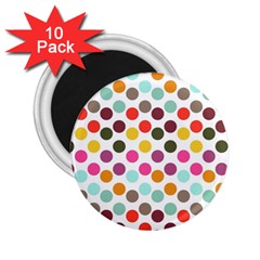 Dotted Pattern Background 2 25  Magnets (10 Pack)  by Modern2018