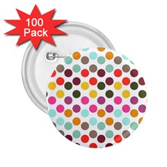 Dotted Pattern Background 2 25  Buttons (100 Pack)  by Modern2018