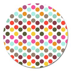 Dotted Pattern Background Magnet 5  (round) by Modern2018