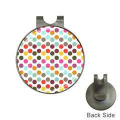 Dotted Pattern Background Hat Clips With Golf Markers by Modern2018