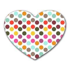 Dotted Pattern Background Heart Mousepads by Modern2018