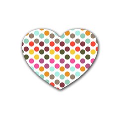 Dotted Pattern Background Heart Coaster (4 Pack)  by Modern2018