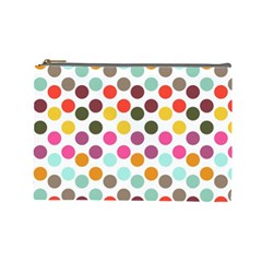 Dotted Pattern Background Cosmetic Bag (large)  by Modern2018