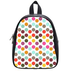 Dotted Pattern Background School Bag (small) by Modern2018