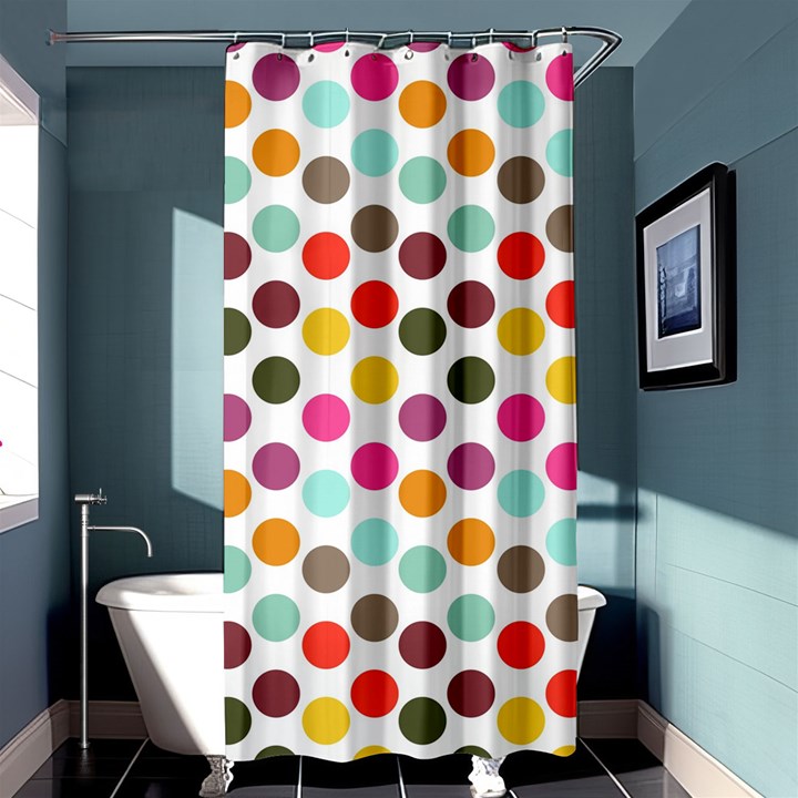 Dotted Pattern Background Shower Curtain 36  x 72  (Stall) 