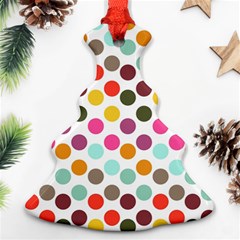 Dotted Pattern Background Ornament (christmas Tree) 