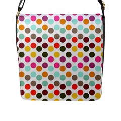 Dotted Pattern Background Flap Messenger Bag (l)  by Modern2018