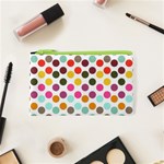 Dotted Pattern Background Cosmetic Bag (XS) Front