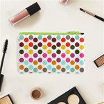 Dotted Pattern Background Cosmetic Bag (XS) Back