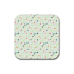 Dotted Pattern Background Full Colour Rubber Coaster (square)  by Modern2018