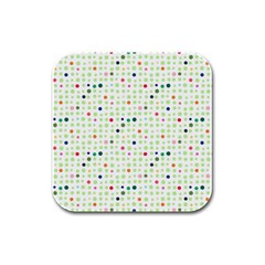 Dotted Pattern Background Full Colour Rubber Square Coaster (4 Pack)  by Modern2018