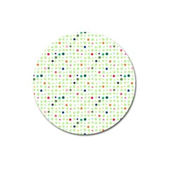 Dotted Pattern Background Full Colour Magnet 3  (round) by Modern2018