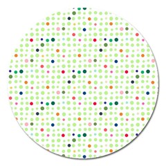 Dotted Pattern Background Full Colour Magnet 5  (round) by Modern2018