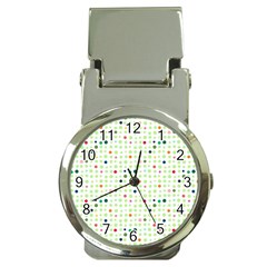 Dotted Pattern Background Full Colour Money Clip Watches by Modern2018