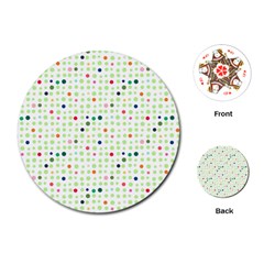 Dotted Pattern Background Full Colour Playing Cards (round)  by Modern2018