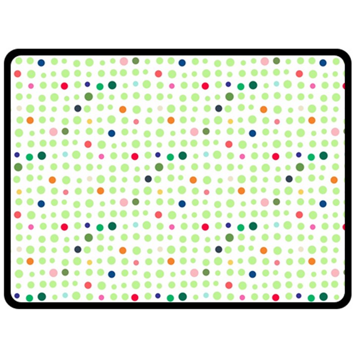 Dotted Pattern Background Full Colour Double Sided Fleece Blanket (Large) 