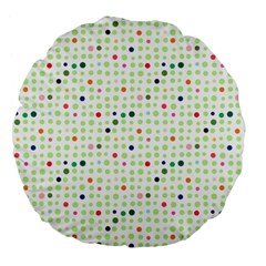 Dotted Pattern Background Full Colour Large 18  Premium Flano Round Cushions by Modern2018