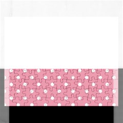 Pink Polka Dot Background Rectangular Jigsaw Puzzl by Modern2018