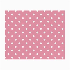 Pink Polka Dot Background Small Glasses Cloth by Modern2018