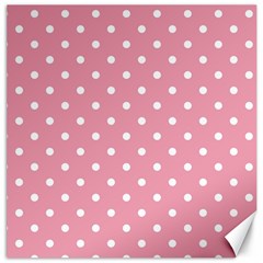 Pink Polka Dot Background Canvas 16  X 16   by Modern2018