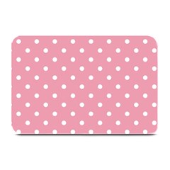 Pink Polka Dot Background Plate Mats by Modern2018