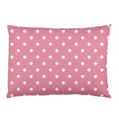 Pink Polka Dot Background Pillow Case by Modern2018