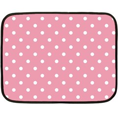 Pink Polka Dot Background Fleece Blanket (mini) by Modern2018