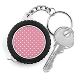 Pink Polka Dot Background Measuring Tape Front