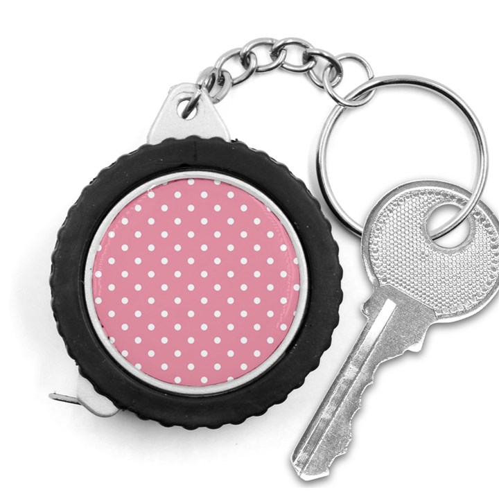 Pink Polka Dot Background Measuring Tape