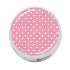 Pink Polka Dot Background 4-port Usb Hub (one Side) by Modern2018