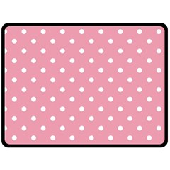 Pink Polka Dot Background Fleece Blanket (large)  by Modern2018