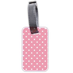 Pink Polka Dot Background Luggage Tags (two Sides) by Modern2018