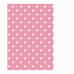 Pink Polka Dot Background Small Garden Flag (two Sides) by Modern2018