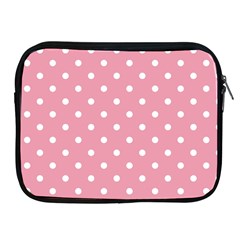 Pink Polka Dot Background Apple Ipad 2/3/4 Zipper Cases