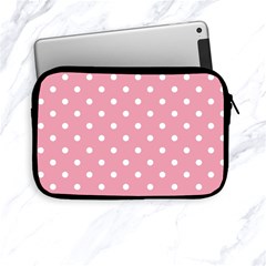 Pink Polka Dot Background Apple Ipad Mini Zipper Cases by Modern2018