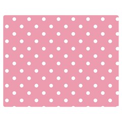 Pink Polka Dot Background Double Sided Flano Blanket (medium)  by Modern2018