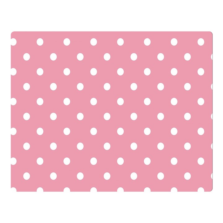 Pink Polka Dot Background Double Sided Flano Blanket (Large) 