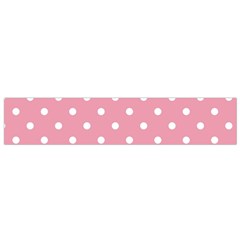 Pink Polka Dot Background Small Flano Scarf by Modern2018