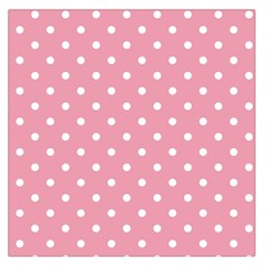 Pink Polka Dot Background Large Satin Scarf (square) by Modern2018