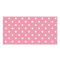 Pink Polka Dot Background Satin Shawl by Modern2018