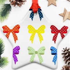 Ribbons And Bows Polka Dots Ornament (star)