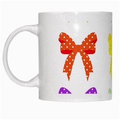 Ribbons And Bows Polka Dots White Mugs by Modern2018